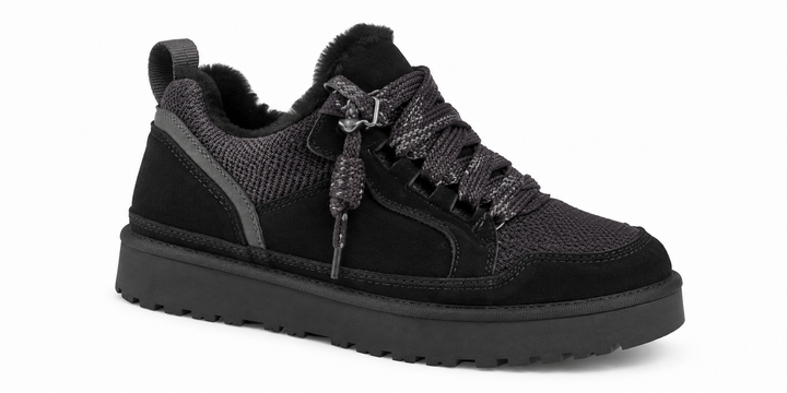 Fleece-lined platform sneaker with a lug sole - product photo 15