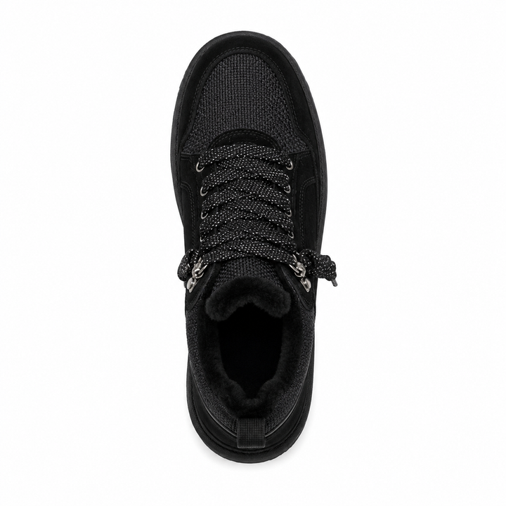 Fleece-lined platform sneaker with a lug sole - product photo 17
