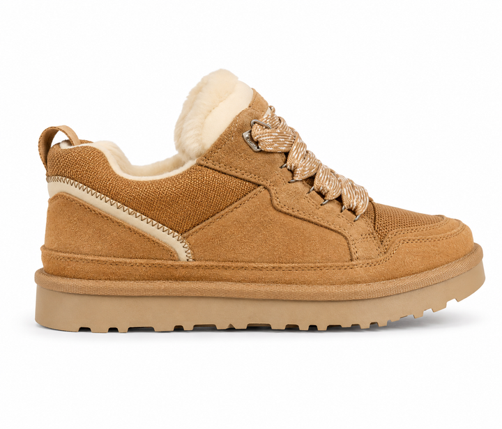 Fleece-lined platform sneaker with a lug sole - product photo 2
