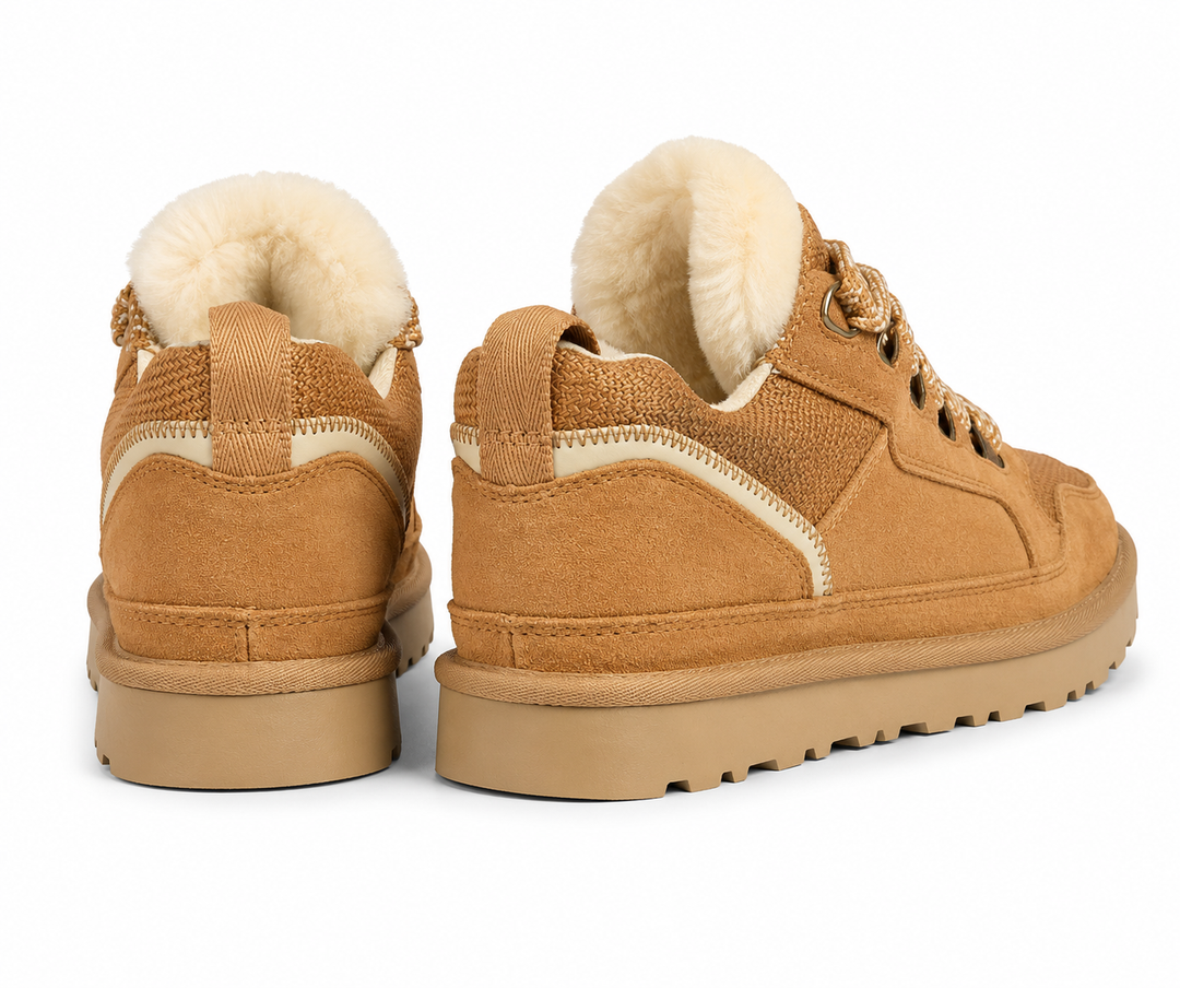 Fleece-lined platform sneaker with a lug sole - product photo 4