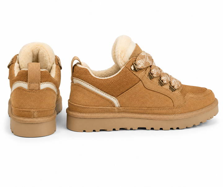 Fleece-lined platform sneaker with a lug sole - product photo 5
