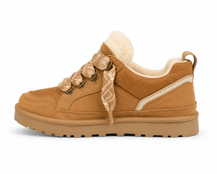 Fleece-lined platform sneaker with a lug sole - product photo 6