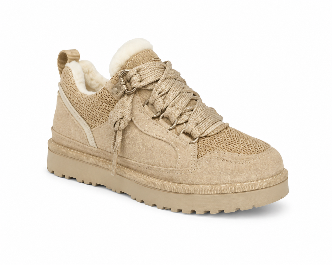 Fleece-lined platform sneaker with a lug sole - product photo 8