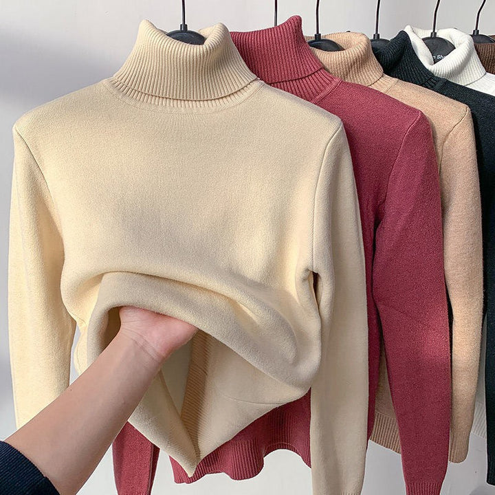 Women's fleece-lined turtleneck - product photo 1
