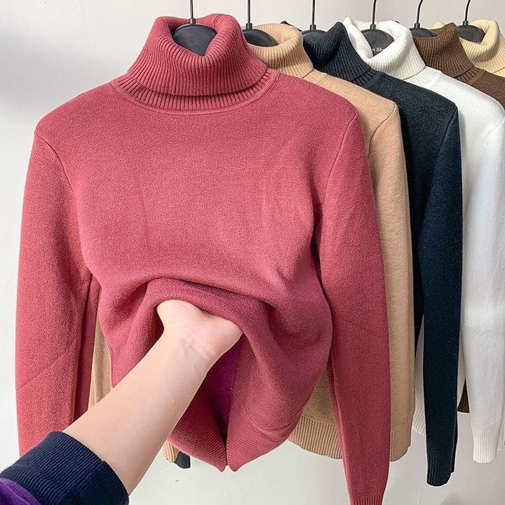 Women's fleece-lined turtleneck - product photo 5