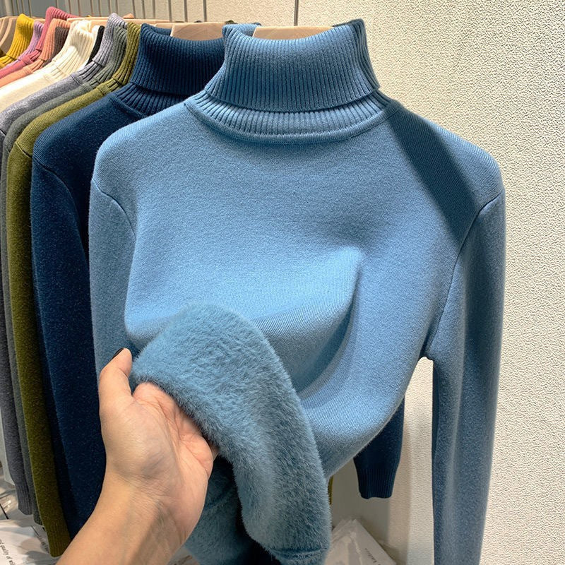 Women's fleece-lined turtleneck - product photo 6