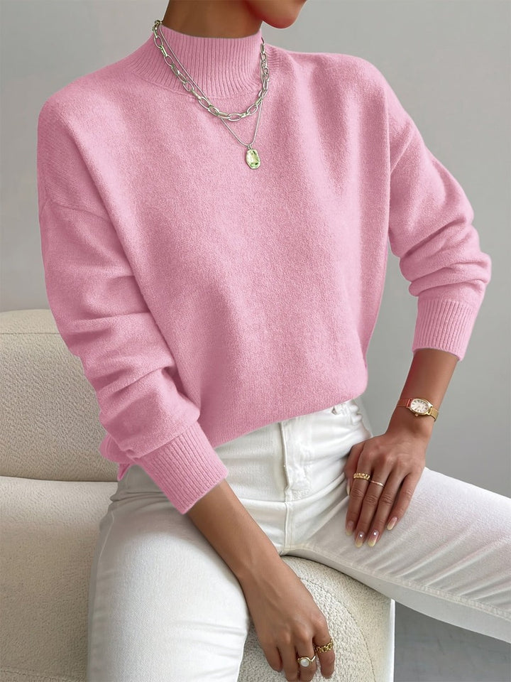 Women's high-neck knitted sweater - product photo 10