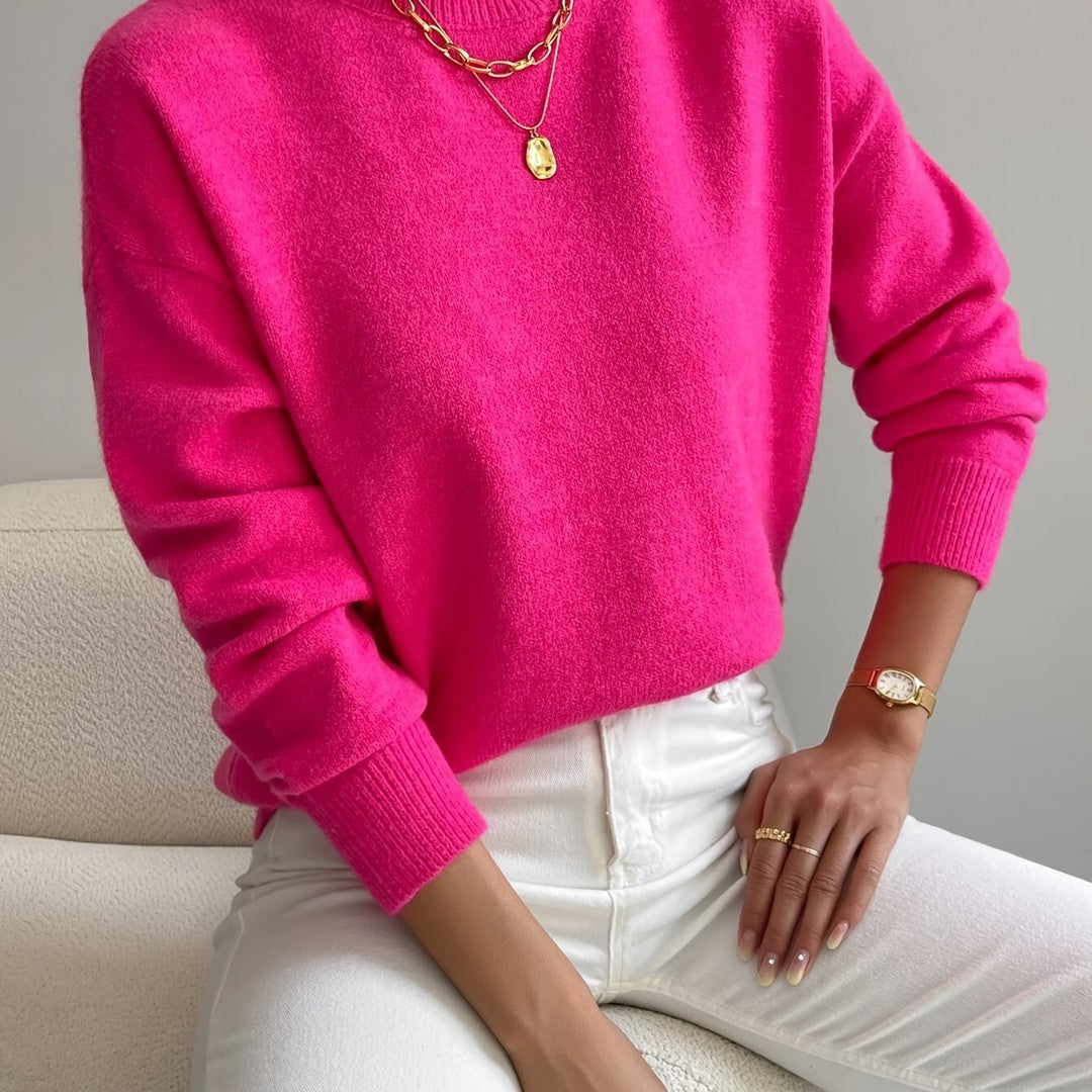 Women's high-neck knitted sweater - product photo 13