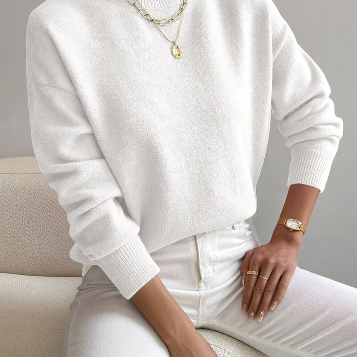 Women's high-neck knitted sweater - product photo 19