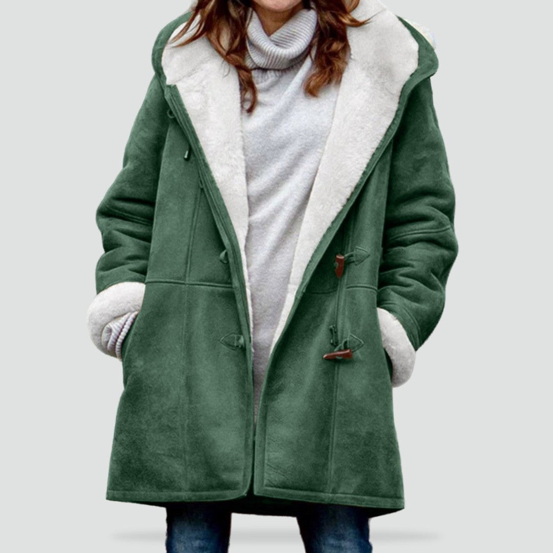 Women's hooded duffle coat - product photo 1