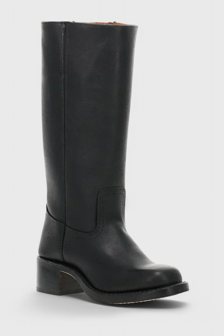 Women's knee-high leather boots with a heel - product photo 12
