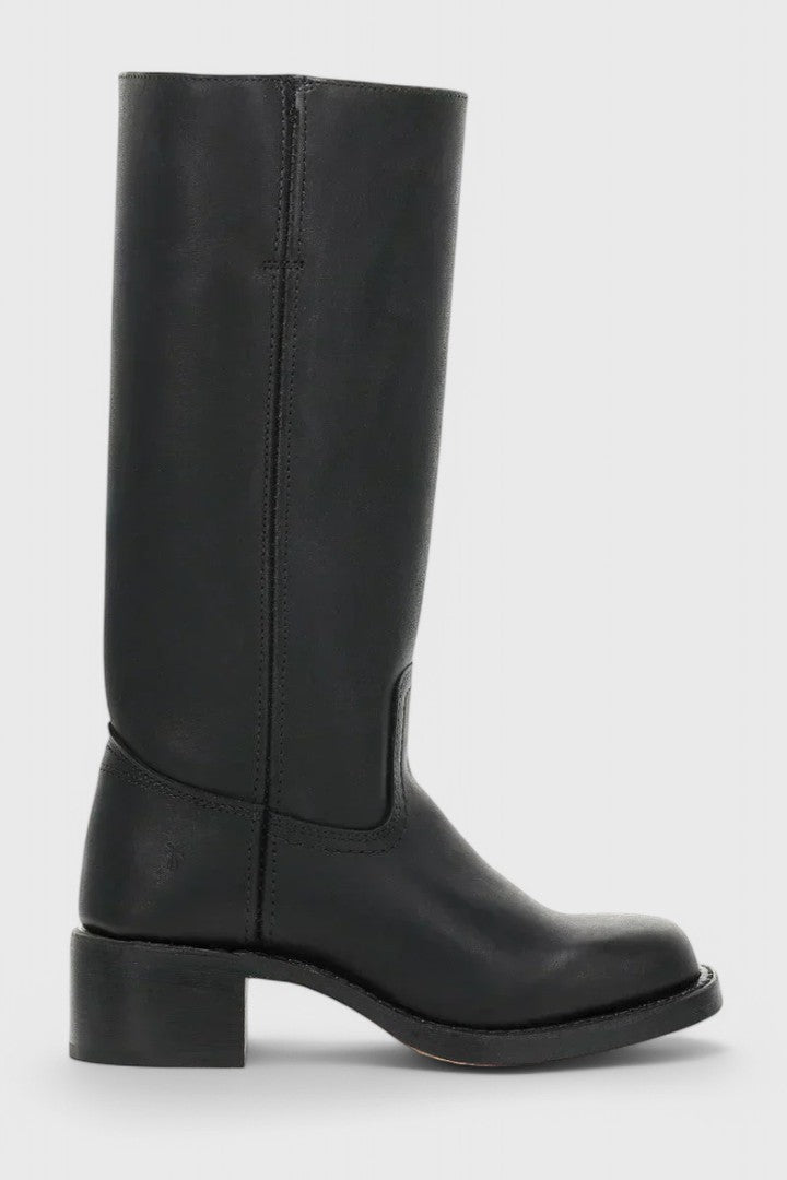 Women's knee-high leather boots with a heel - product photo 13