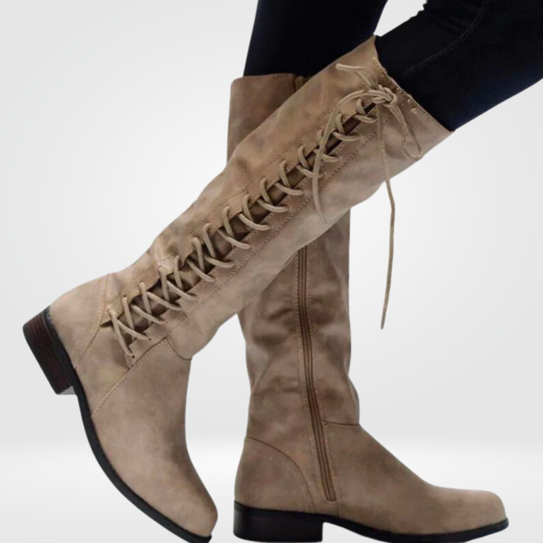 Women's knee-high lined winter boots - product photo 2