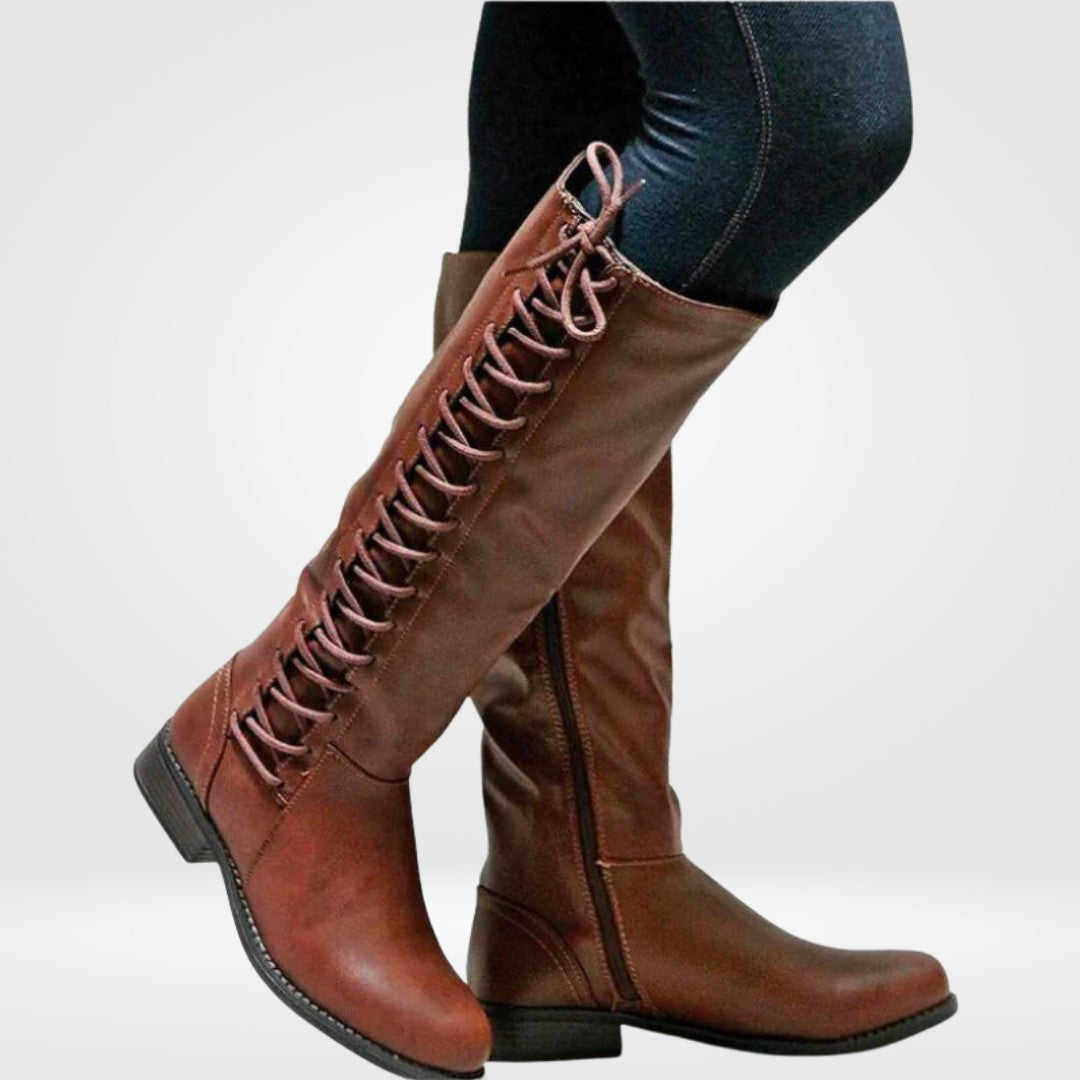 Women's knee-high lined winter boots - product photo 3