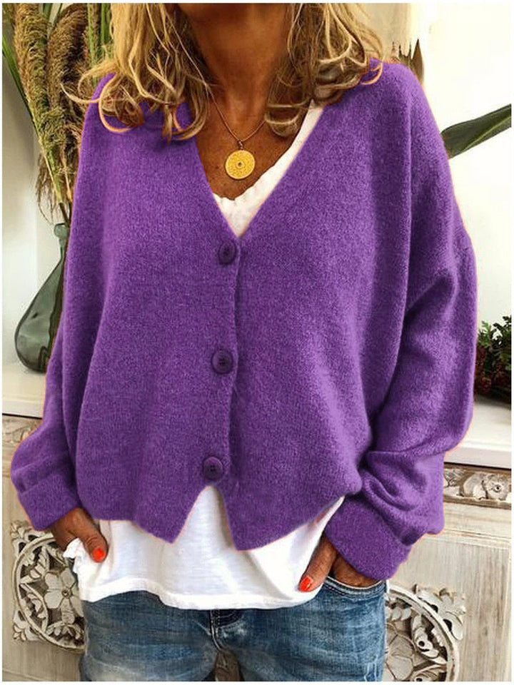 Women's knit cardigan in a bright color - product photo 4