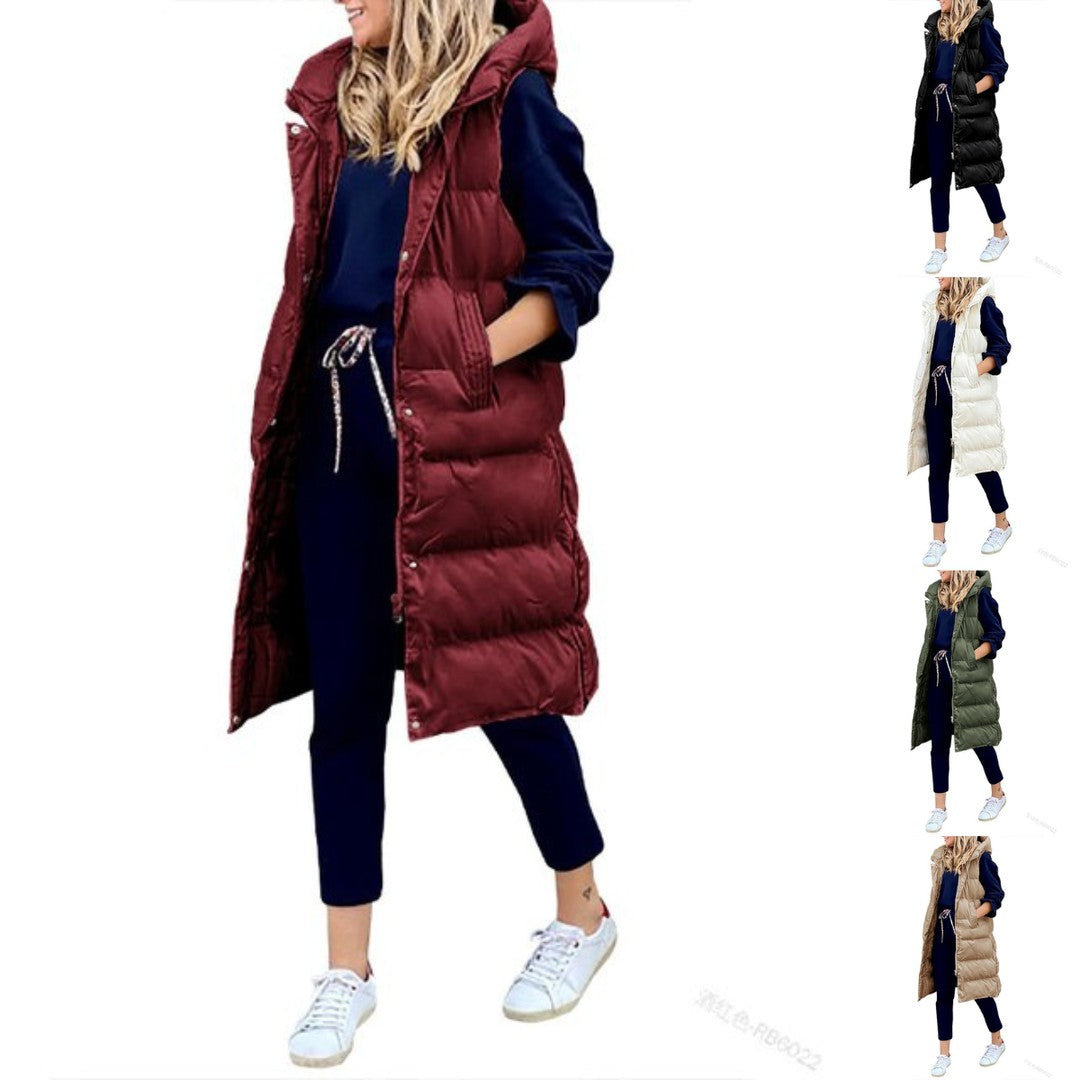 Women's long padded gilet - product photo 10