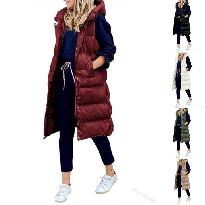 Women's long padded gilet - product photo 10