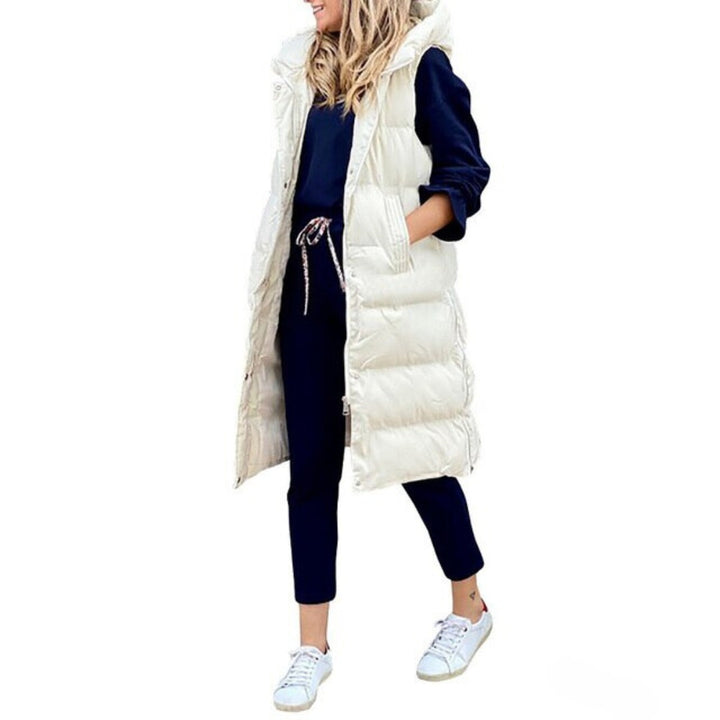 Women's long padded gilet - product photo 5