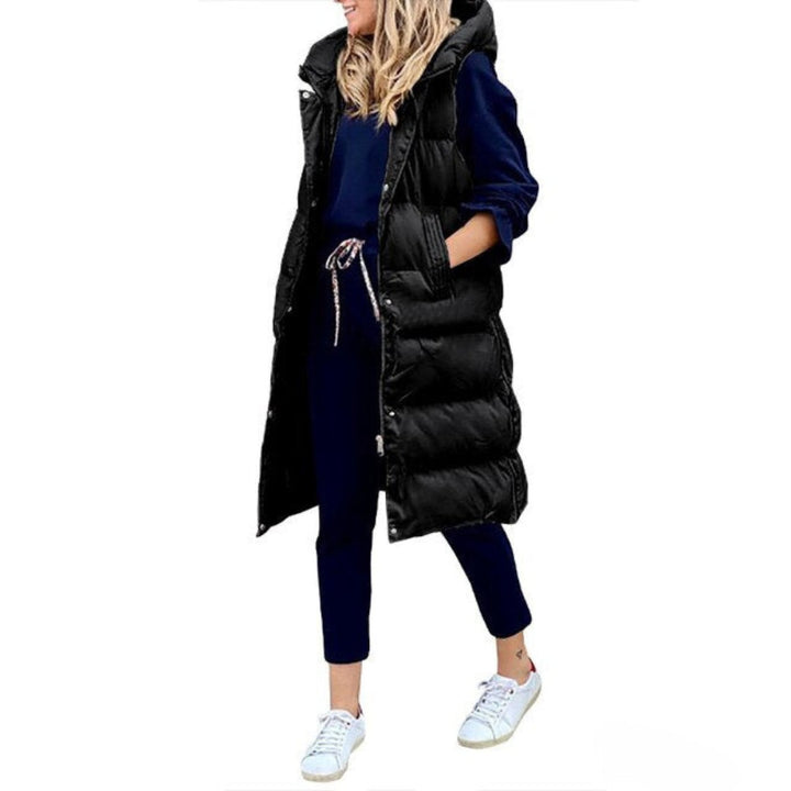 Women's long padded gilet - product photo 8