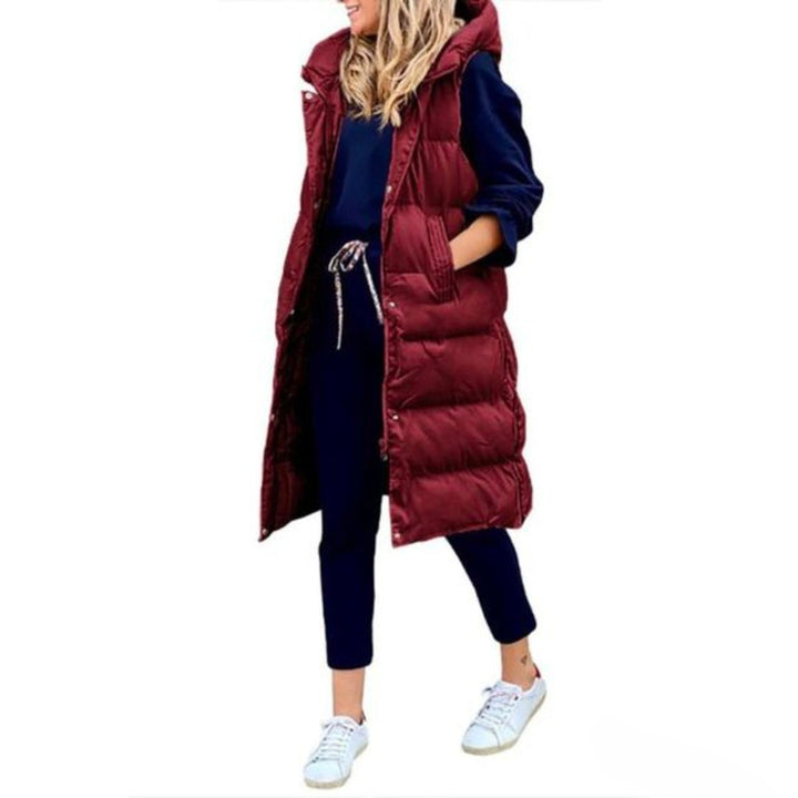 Women's long padded gilet - product photo 9