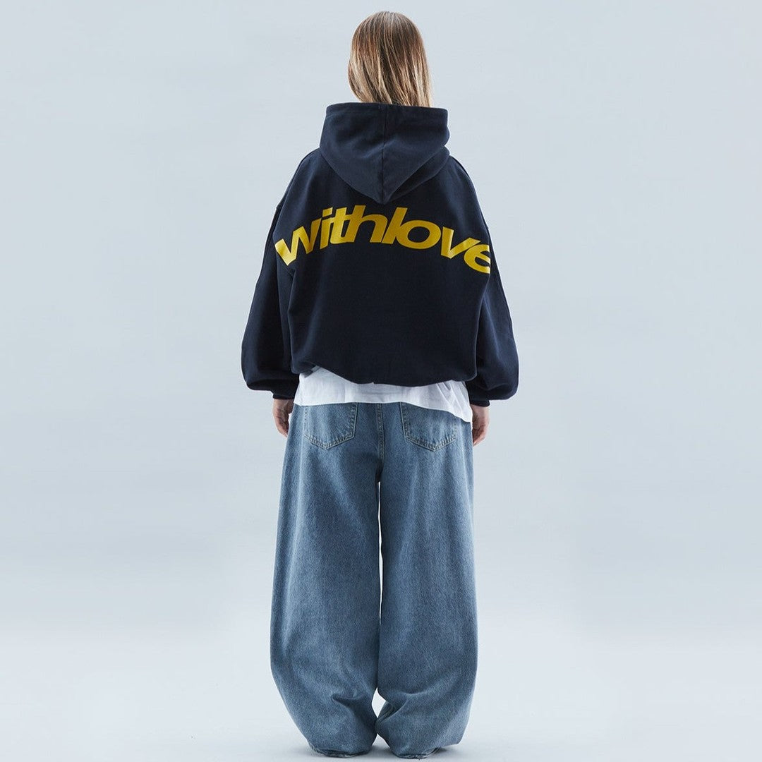 Women's oversized hoodie with a large back print - product photo 1