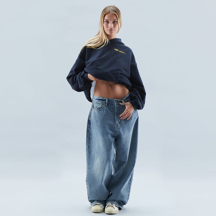 Women's oversized hoodie with a large back print - product photo 4