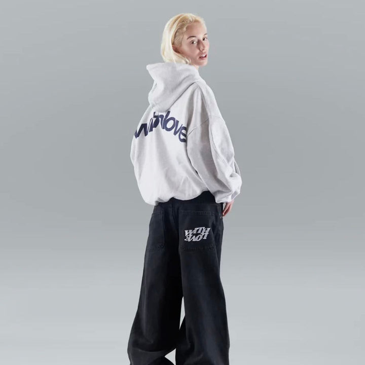 Women's oversized hoodie with a large back print - product photo 8