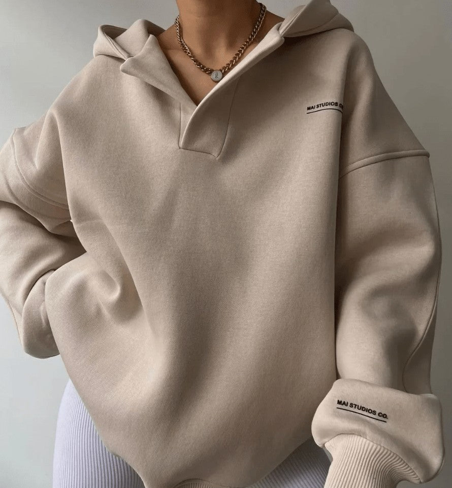 Women's oversized pullover hoodie - product photo 1