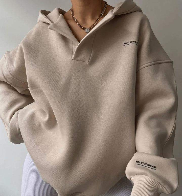 Women's oversized pullover hoodie - product photo 1