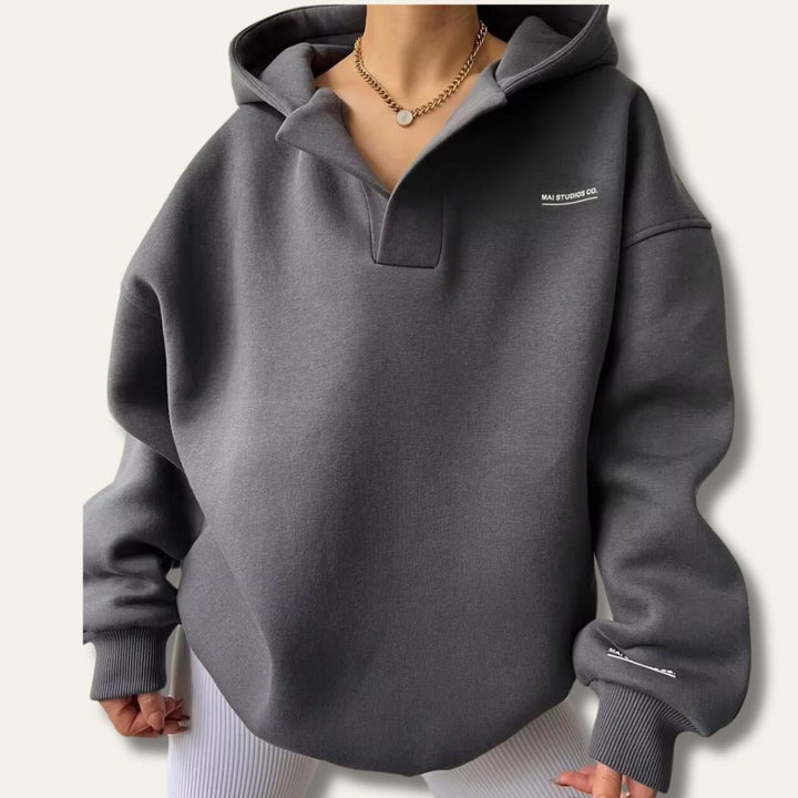 Women's oversized pullover hoodie - product photo 2
