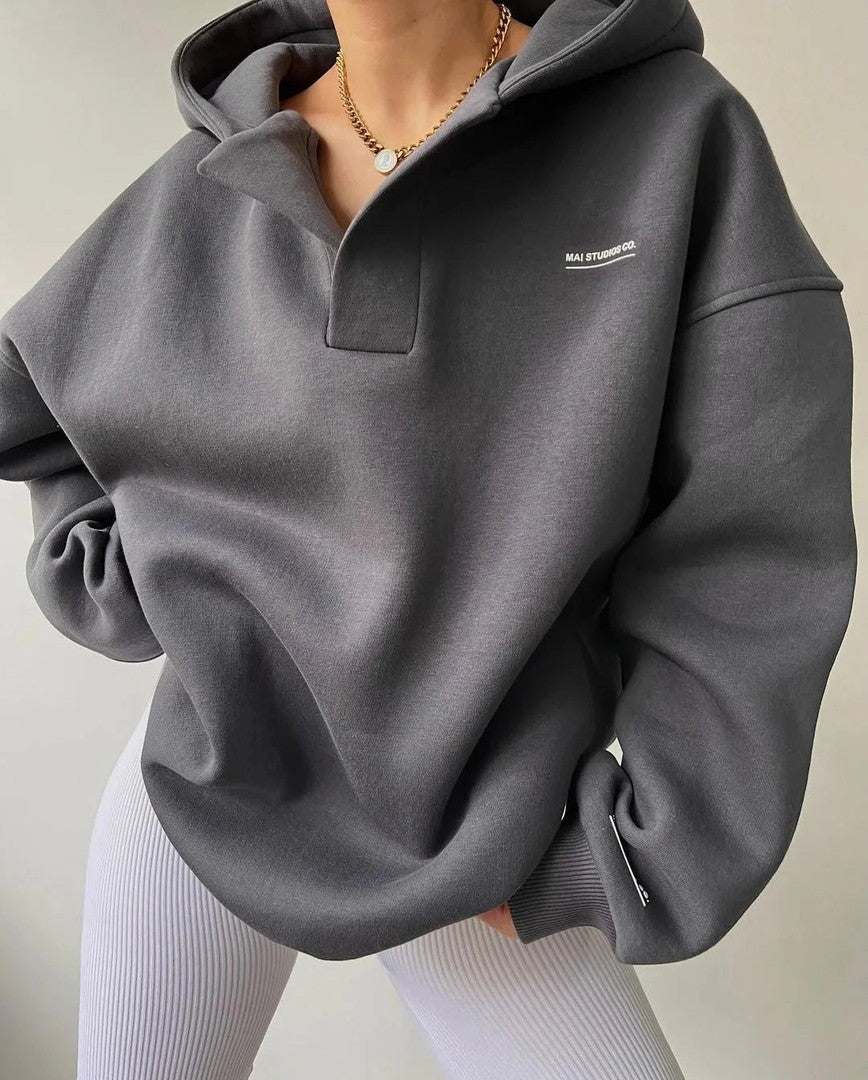 Women's oversized pullover hoodie - product photo 4