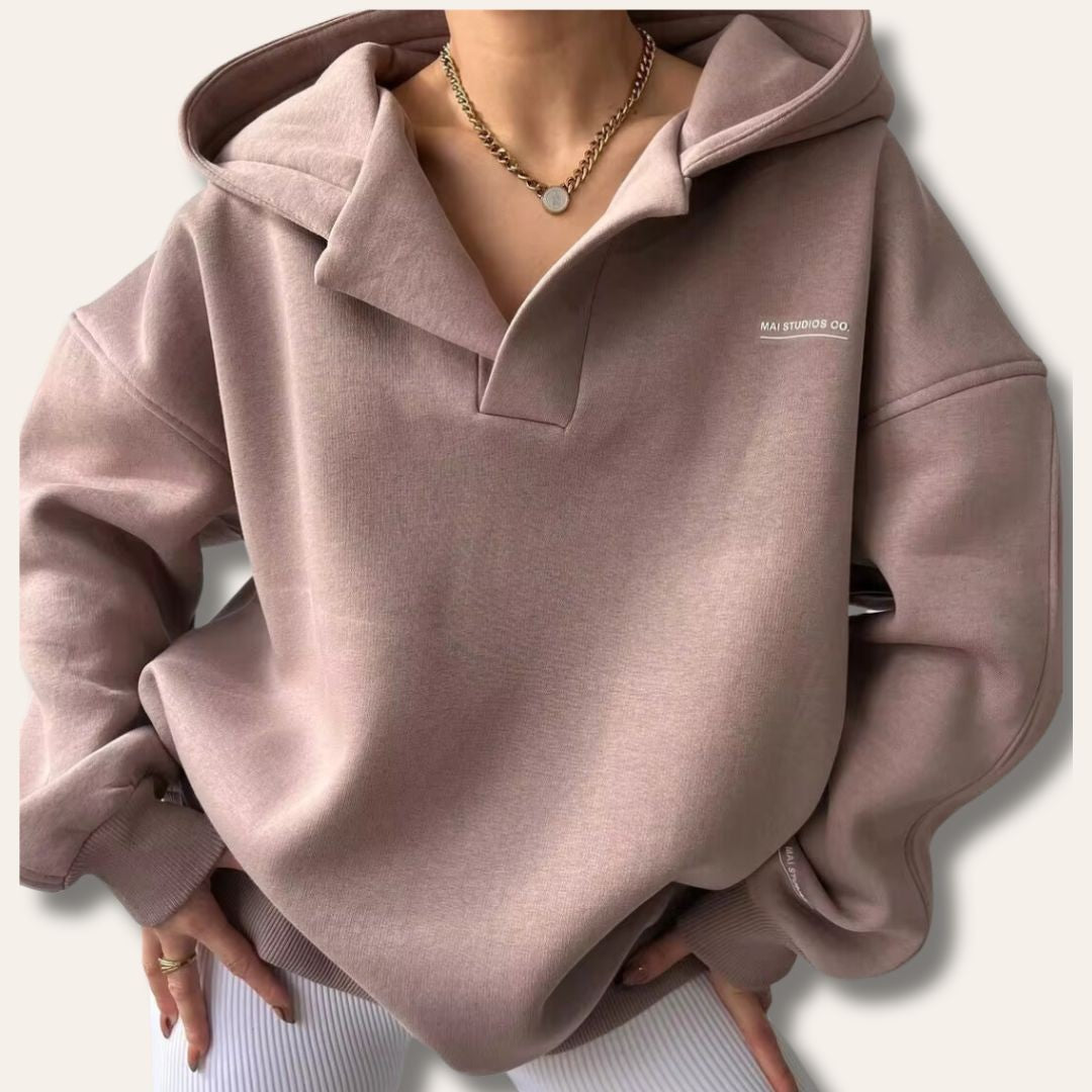 Women's oversized pullover hoodie - product photo 5