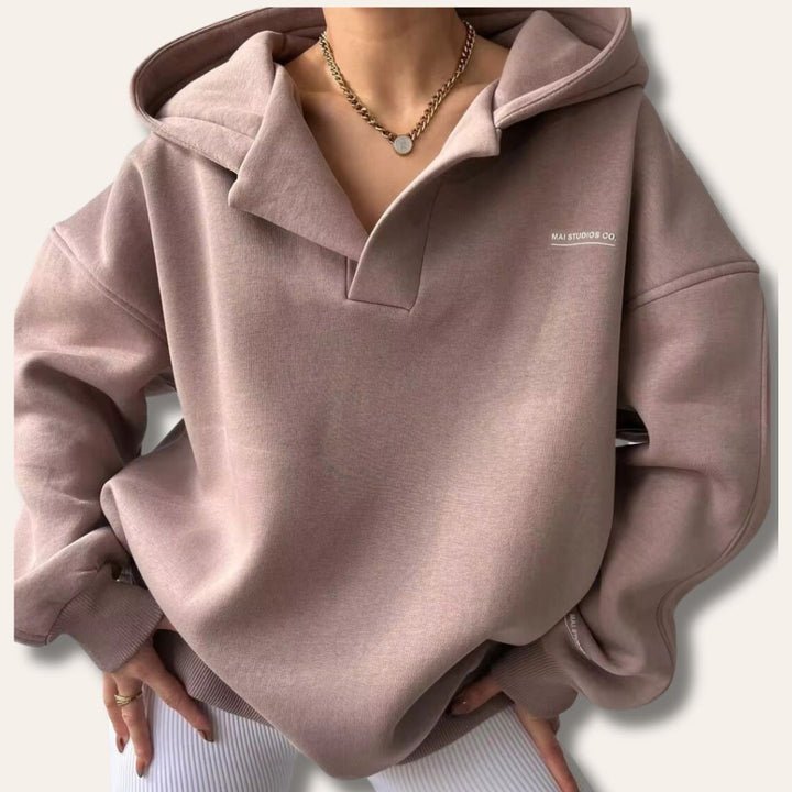 Women's oversized pullover hoodie - product photo 5