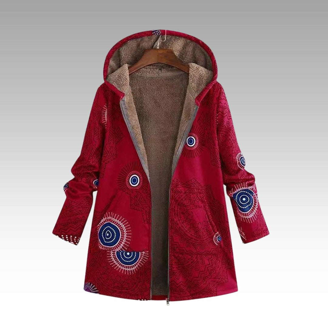 Women's patterned winter jacket - product photo 1