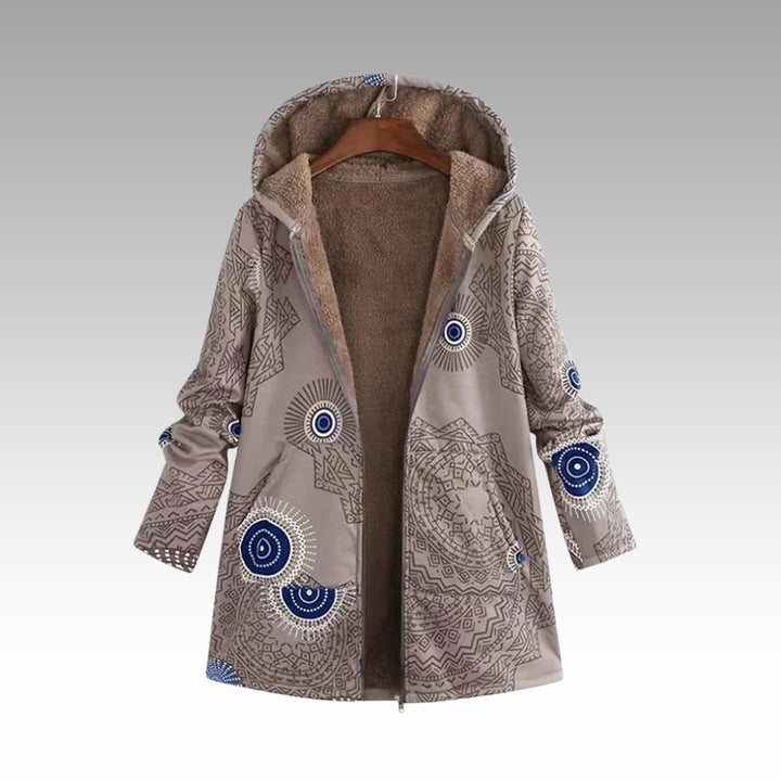 Women's patterned winter jacket - product photo 2