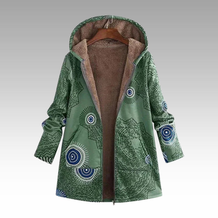 Women's patterned winter jacket - product photo 3