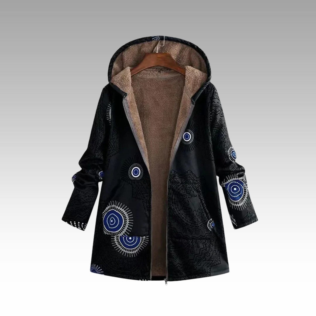 Women's patterned winter jacket - product photo 4