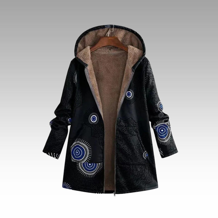 Women's patterned winter jacket - product photo 4