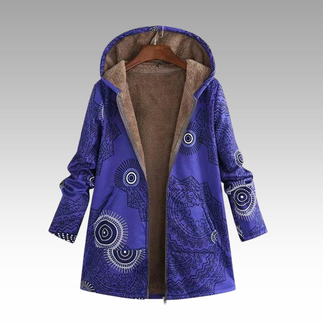 Women's patterned winter jacket - product photo 5