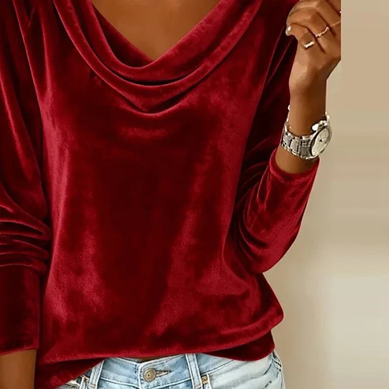 Women's pleated blouse - product photo 8