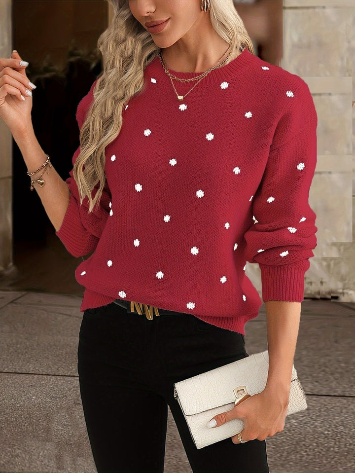 Women's polka dot sweater - product photo 2