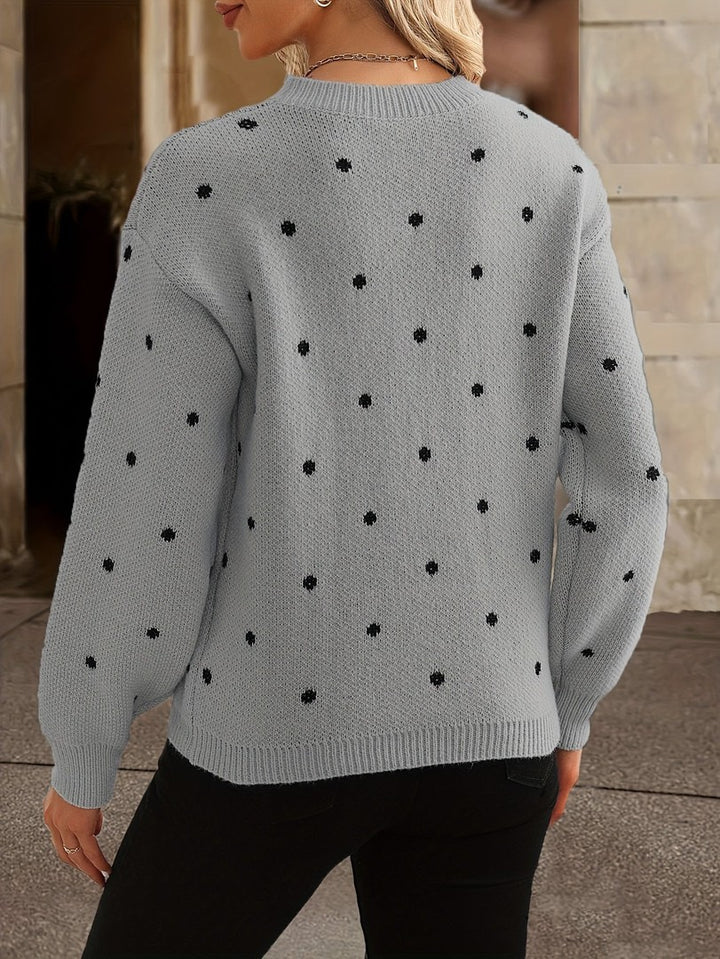 Women's polka dot sweater - product photo 6