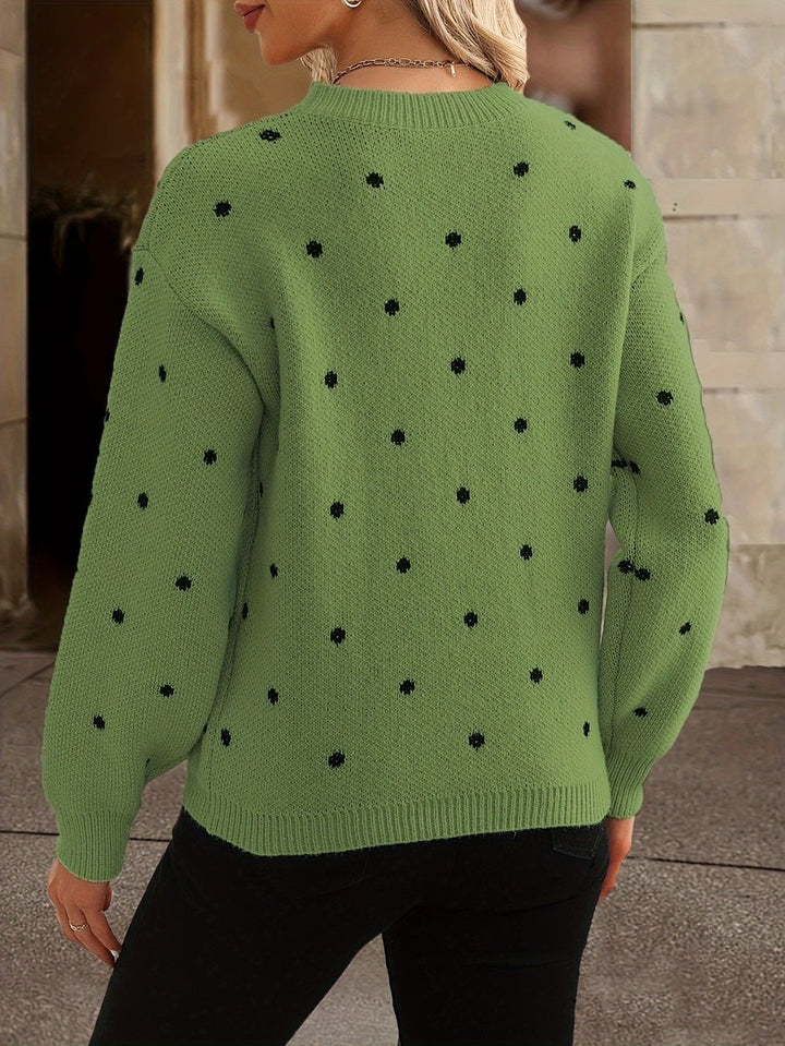 Women's polka dot sweater - product photo 7