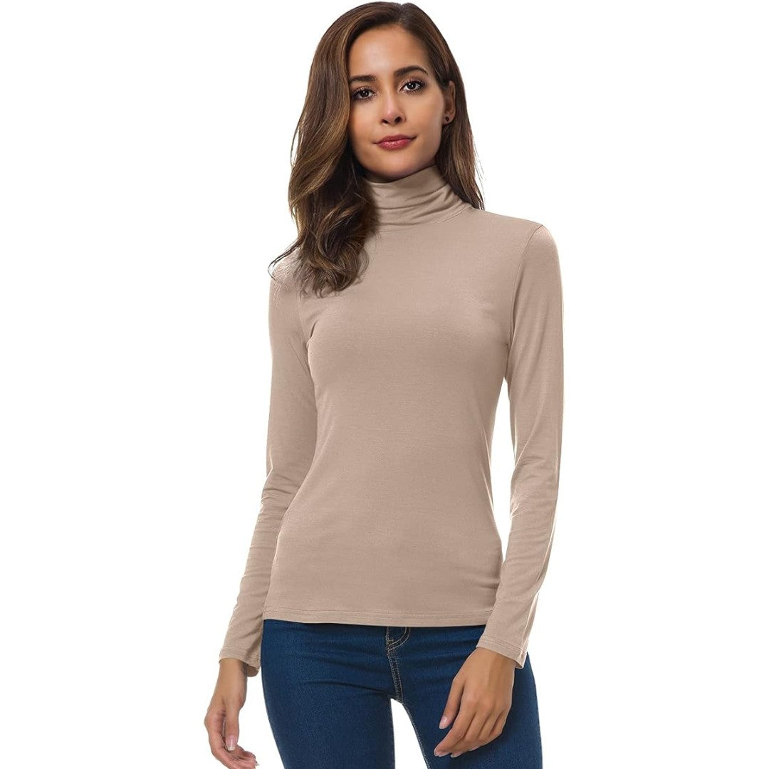 Women's slim fit lightweight turtleneck top - product photo 10