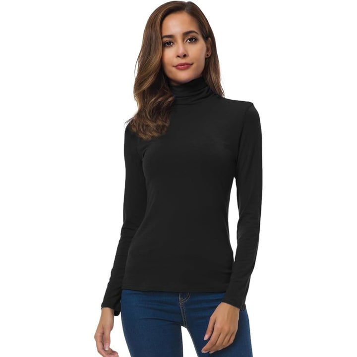 Women's slim fit lightweight turtleneck top - product photo 14