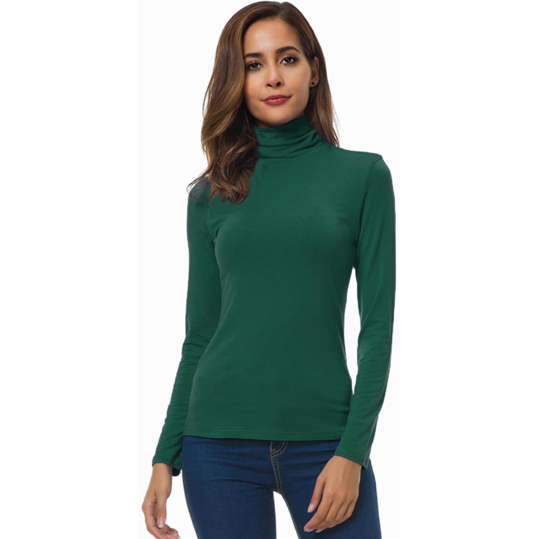 Women's slim fit lightweight turtleneck top - product photo 6