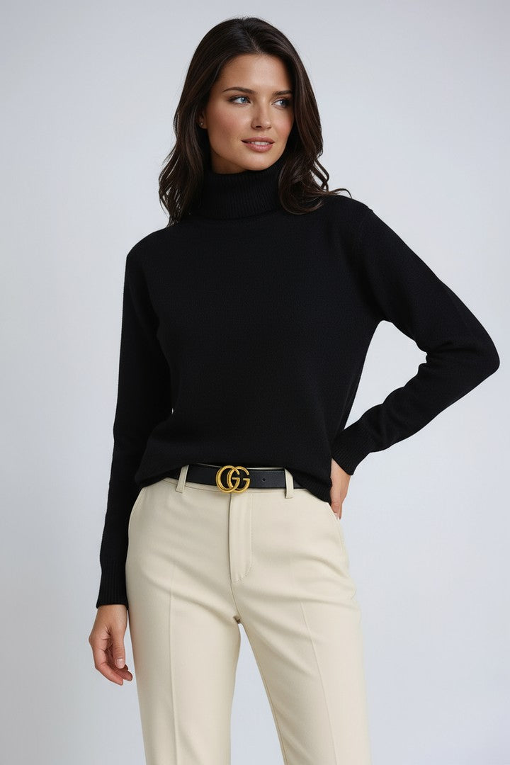 Women's soft knit turtleneck - product photo 3