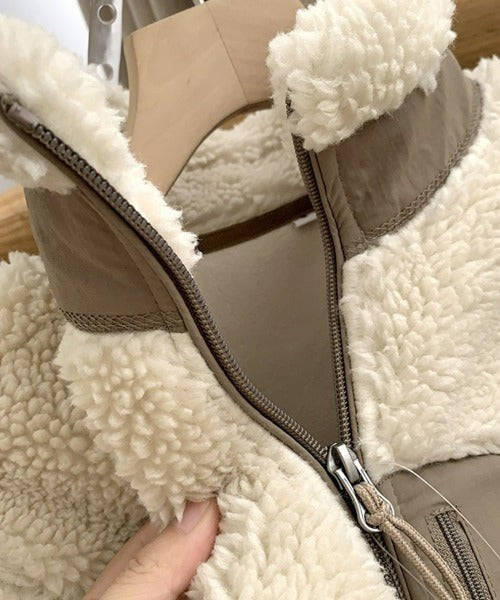 Women's teddy jacket with a high collar - product photo 14