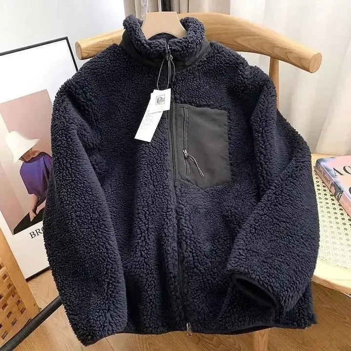 Women's teddy jacket with a high collar - product photo 8