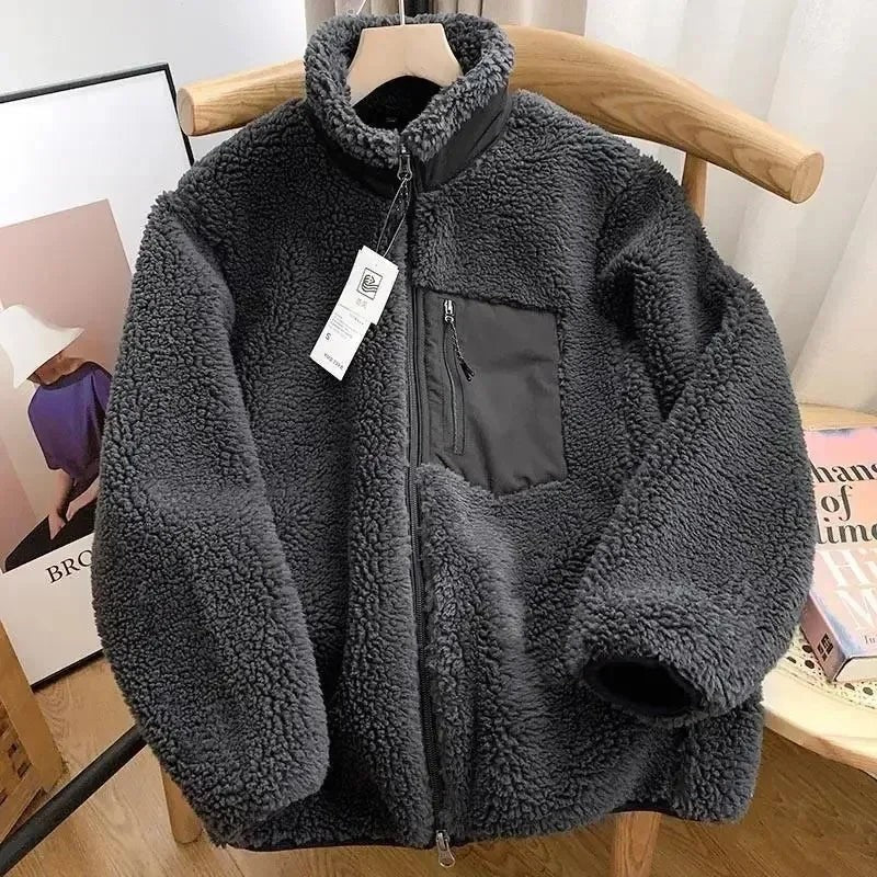 Women's teddy jacket with a high collar - product photo 9